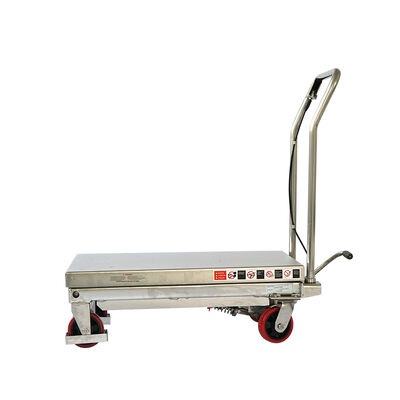 TF15S 304 Stainless Steel Scissor Lift Table | Manual Hydraulic Cart