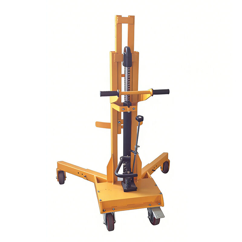 DTF450-1 Foot-Operated Hydraulic Drum Truck (Adjustable Support Legs)